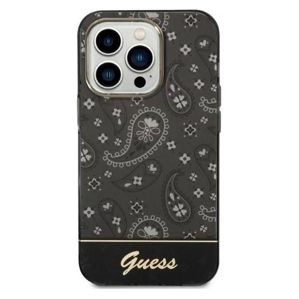 Guess GUHCP14XHGBNHK IPhone 14 Pro Max 6, 7" Czarny/black Hardcase Bandana Paisley (Apple IPhone 14 Pro Max), Smartphone Hülle, Schwarz
