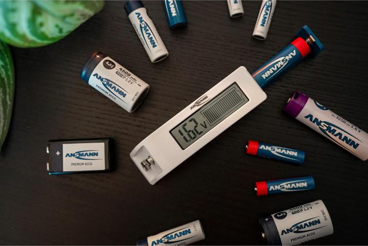 Actual product image Ansmann Universal battery tester LC display