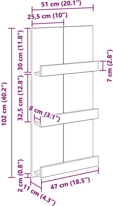 Actual product image vidaXL Zeitschriftenhalter