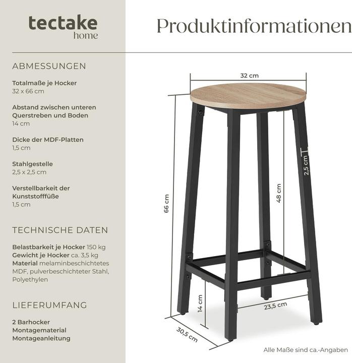 Produktbild tectake Corby 2er Set