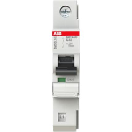 Thumbnail - ABB, Schutzschalter, S401M-UCC32 S401M-UCC32 C,32A,125V DC,1polig,Icu=10k A