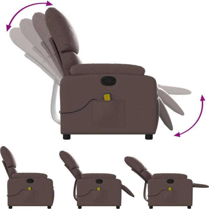 Immagine prodotto vidaXL Sedia da massaggio in similpelle marrone,Colore: Marrone,Materiale