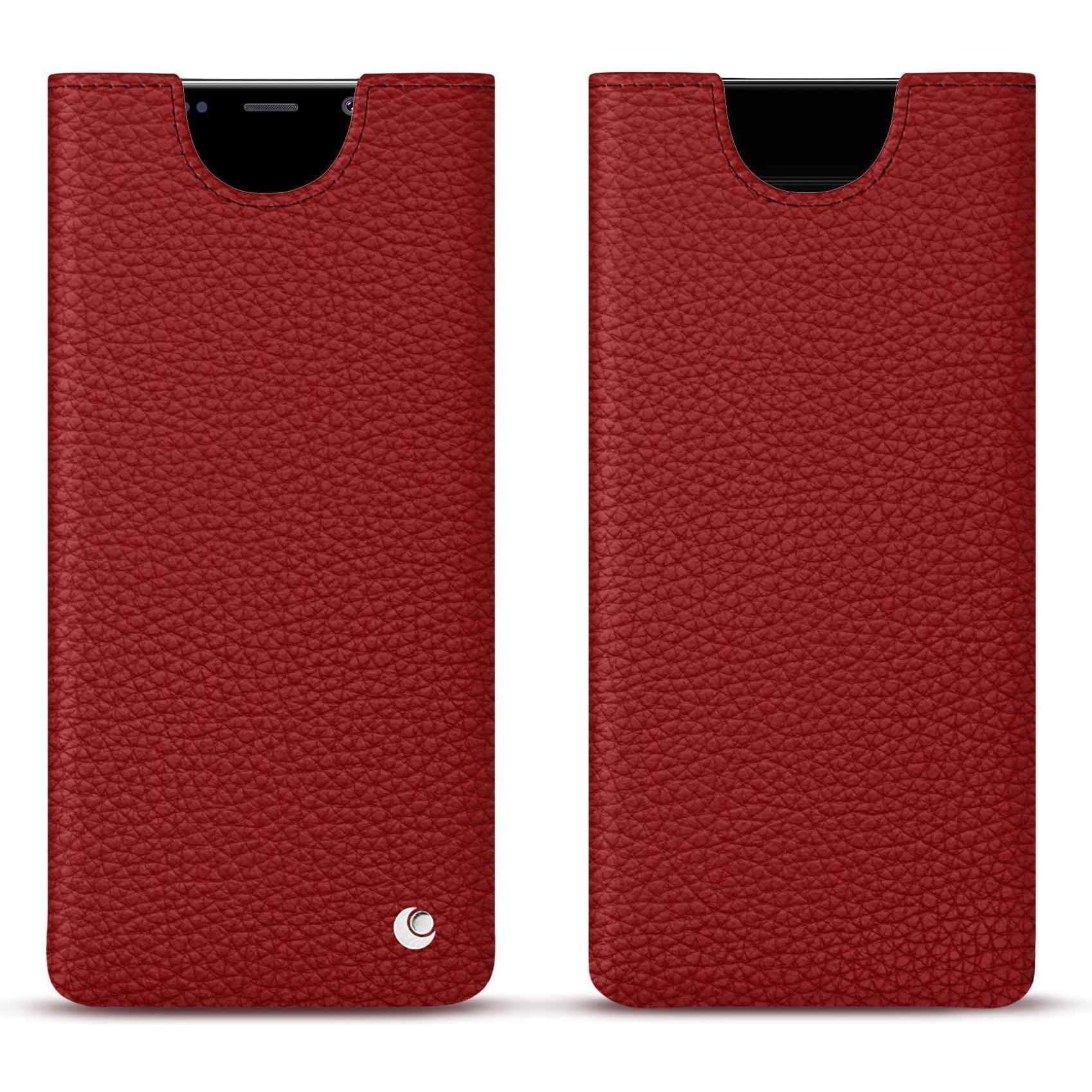 Noreve Lederschutzhülle (Samsung Galaxy Note 9), Smartphone Hülle, Rot
