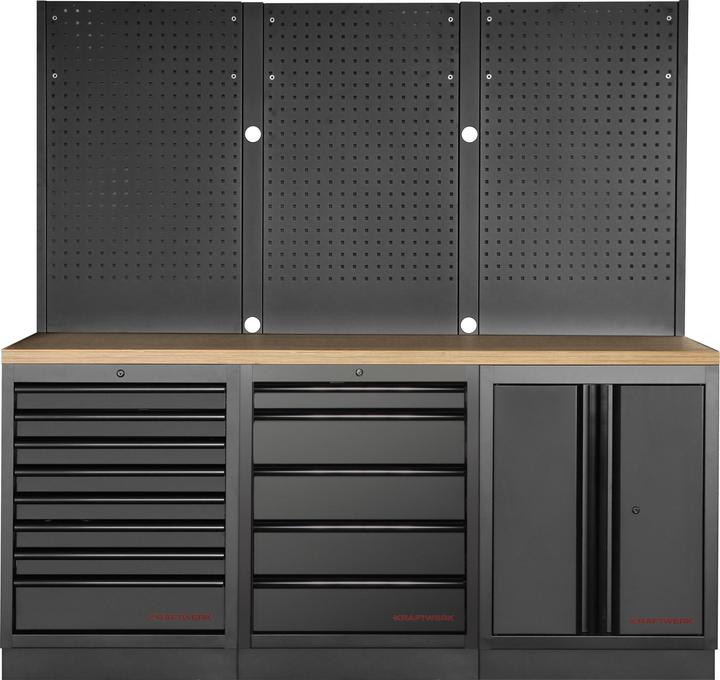 Produktbild Kraftwerk MOBILIO BLK Kombi Lochwand Buche (204 cm, 200 cm)