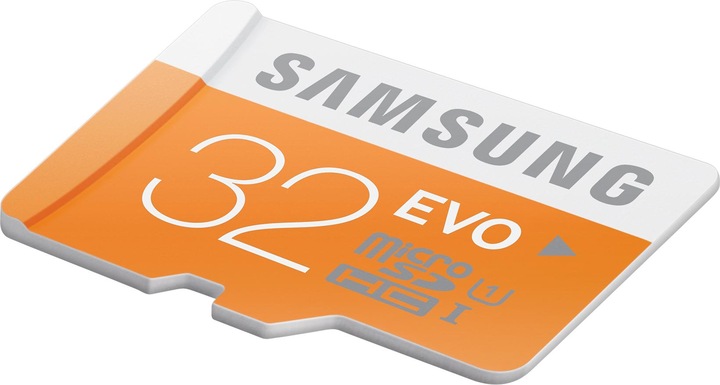 Actual product image Samsung EVO microSDHC with adapter (32 GB, microSDHC, U1, UHS-I)