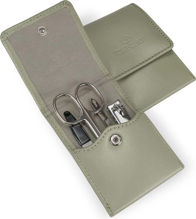 Produktbild Windrose 803682.14 - 4-teilig Maniküretui Merino Moda salbei