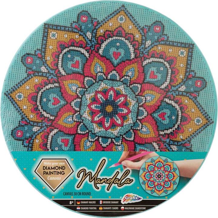 Produktbild Grafix Diamantmalerei-Mandala-Leinwand, 30 cm