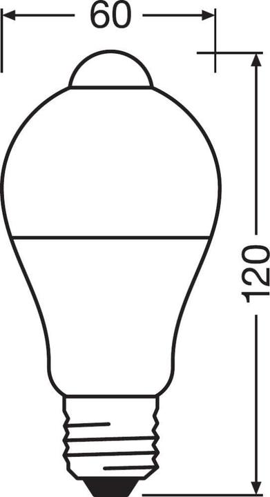 Produktbild Osram Star Motion Sensor Classic A (E27, 1055 lm, 4x)
