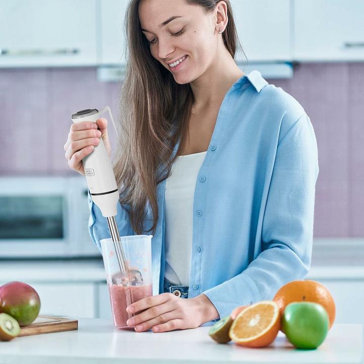 Produktbild BLACK+DECKER BXHBA750E Stabmixer Set 750 Watt 20 Stufen inkl.Zubehör ws