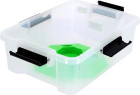 Actual product image Iris Water Proof Storage Box 10.0 l transparent, black 29.0 x 39.0 x 14.6 cm (30 x 40 x 15 cm, 10 l)