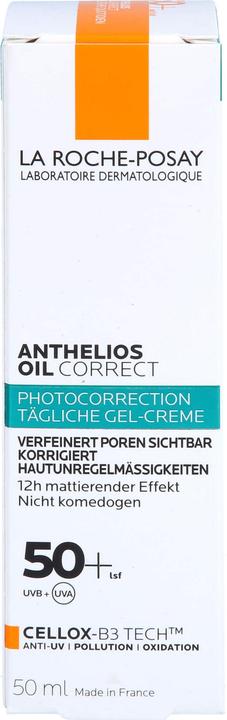 Image du produit La Roche Posay Anthelios Oil Correct Crème spf50+ 50ml (Crème solaire visage, SPF 50+, 50 ml, 94 g)