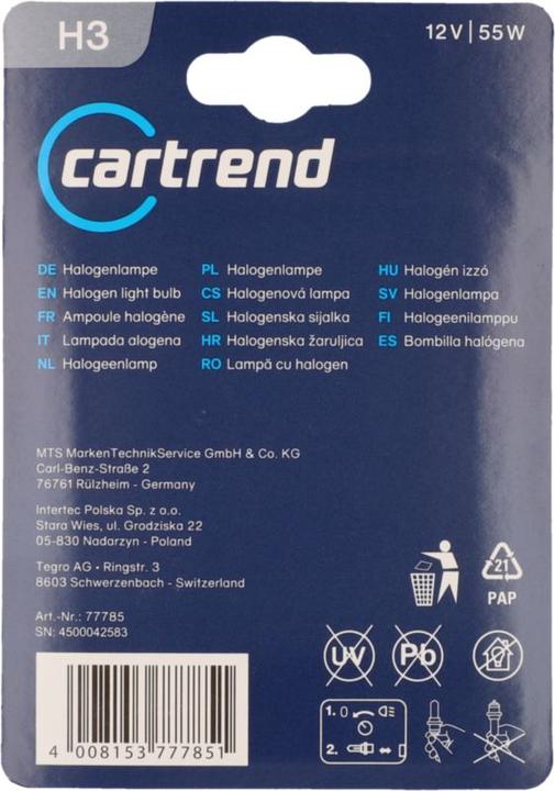 Produktbild Unitec Standard Halogenlampe (H3)