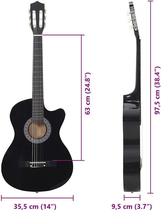 Produktbild vidaXL Theodora (Konzertgitarre, Lindenholz)