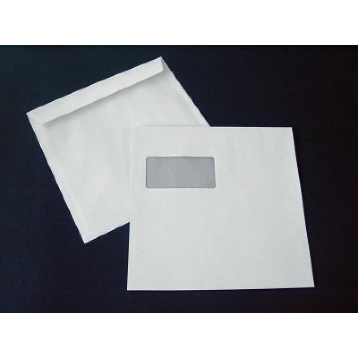 Thumbnail - Blanke, Briefumschlag, Briefumschläge 220x220mm 100g/qm haftklebend Fenster VE=100 Stück weiss (100 x)