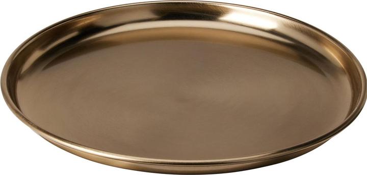 Koopman Luxuriöses Serviertablett & Dekotablett aus Metall, Ø28 cm