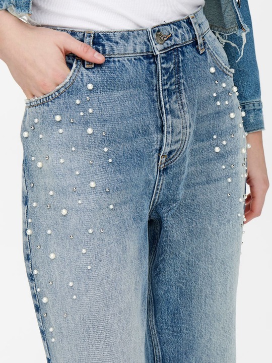 Actual product image Only ONLJanet Life Reg Beaded Boyfriend Jeans (32)