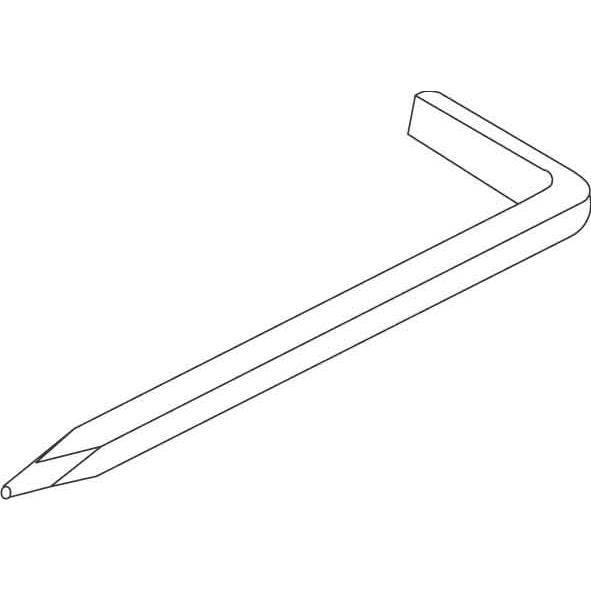 Kleinhuis, Chiodi, Kleinhui 733/70 Gancio Da Parete In Acciaio Con Gambo Quadrato 73370 (70 Mm)