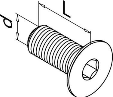 Actual product image Q-Railing Allen screws with countersunk head DIN 7991 (50 Screws per piece)