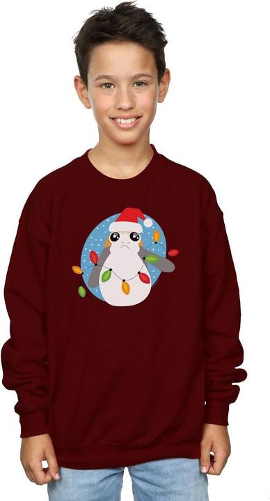 Produktbild Star Wars The Last Jedi Porg Christmas Lights Sweatshirt Jungen (116)