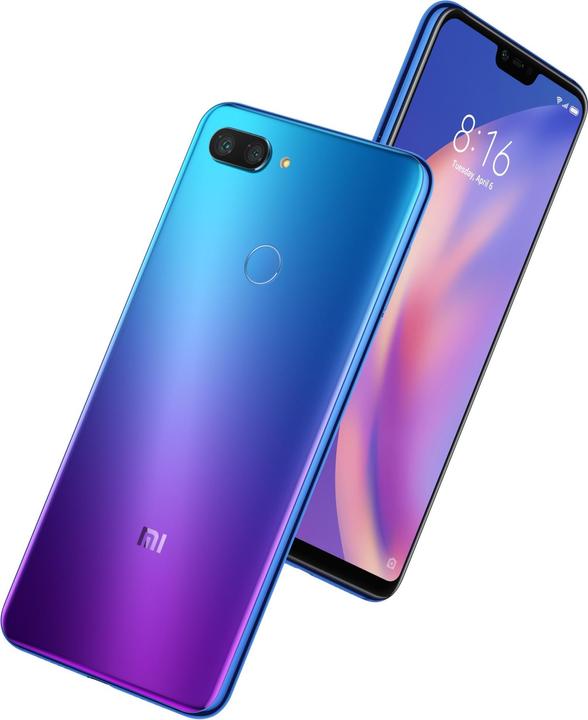 Produktbild Xiaomi Mi 8 Lite (64 GB, Aurora Blue, 6.26", Hybrid Dual SIM, 4G)