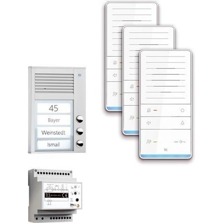 TCS, Campanello + Citofono, pacchetto audio AP f.3PAAF031/001Unità residenziali con stazione esterna PAK 3