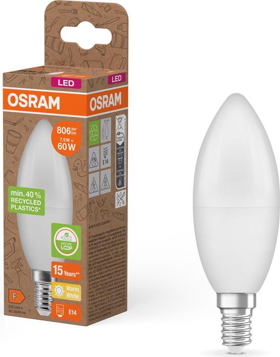 Produktbild Osram LED Pcr Lamps With Classic B (E14, 806 lm, 6x)