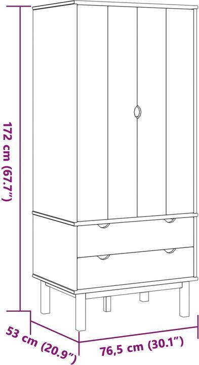Produktbild vidaXL Kleiderschrank (76.50 x 53 x 172 cm)