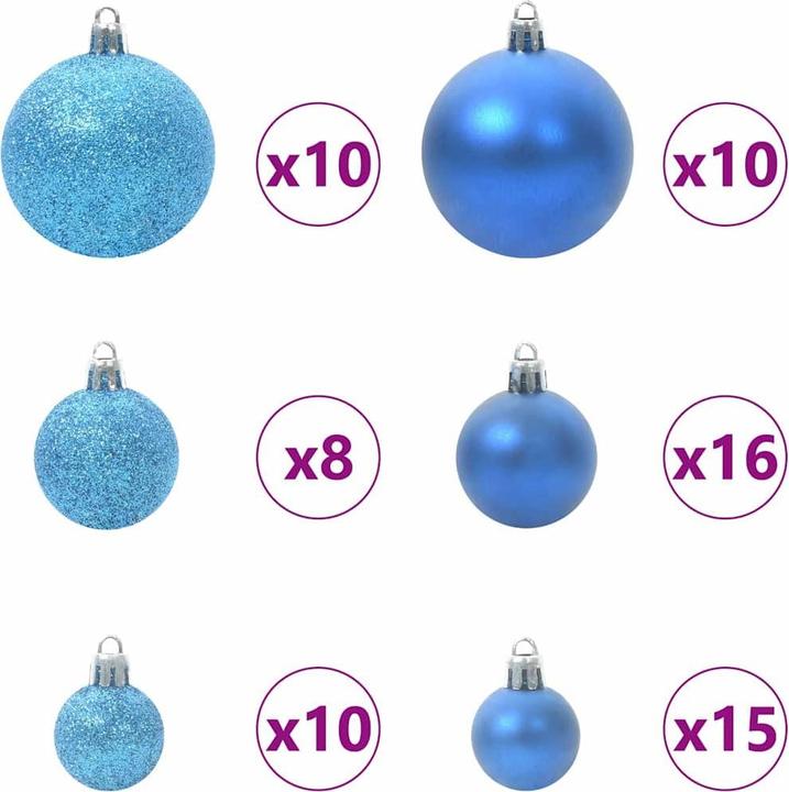 Produktbild vidaXL Weihnachtsornamente (123 -teilig)