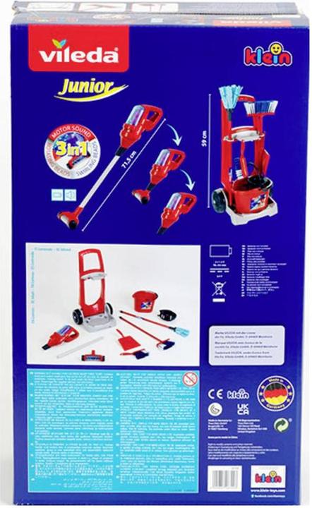 Produktbild Theo Klein Vileda Besenwagen mit Upright Staubsauger