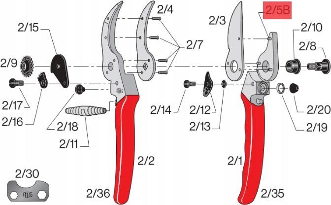 Immagine prodotto Felco Schere Poda Rep Niete Klinge 2/5B, Grau