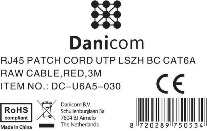 Produktbild Dsit CAT6a Netzwerkkabel 100% Kupfer (CAT6a, 3 m)