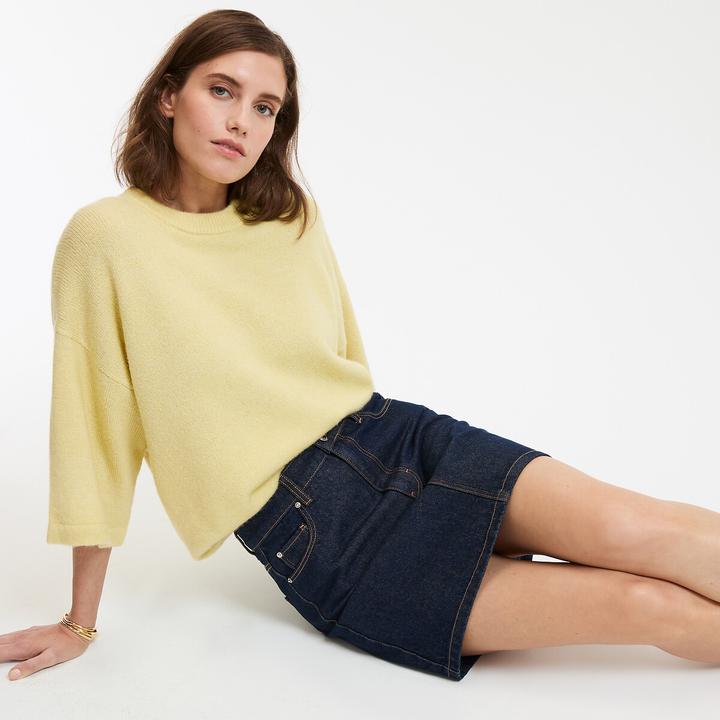 Actual product image La Redoute Collections Locker sitzender Pullover mit Rundhalsausschnitt aus Grobstrick (S)