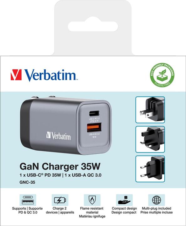 Produktbild Verbatim GaN 2 Port Charger (35 W)