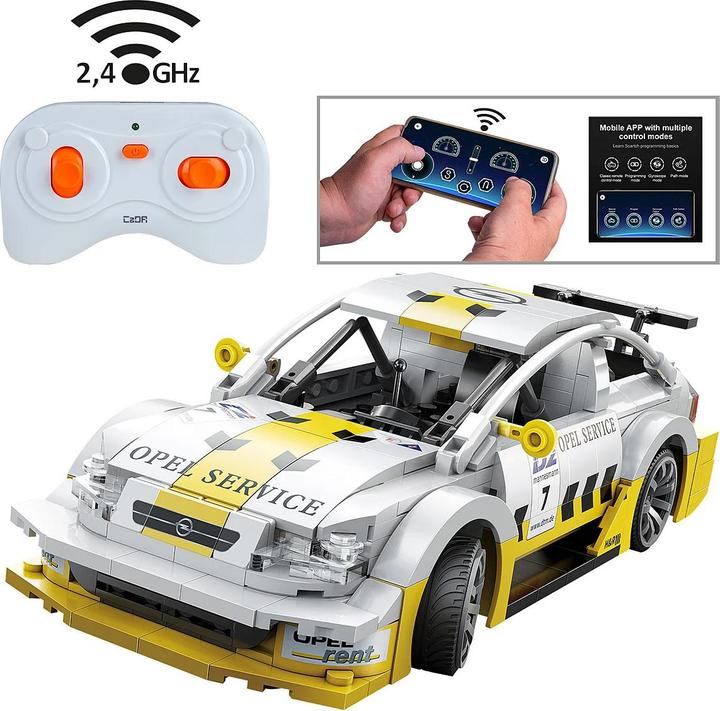 Actual product image Cada Opel Astra V8 Coupe 1:20 weiss 2,4GHz Bricks (Kit)