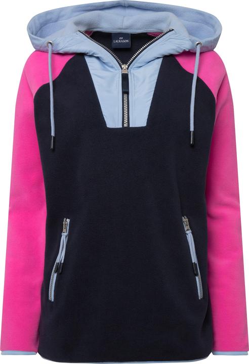 Produktbild Laurasøn Hoodie, Materialmix mit Fleece, Colorblocking, Kapuze, Langarm, OEKO-TEX (L)