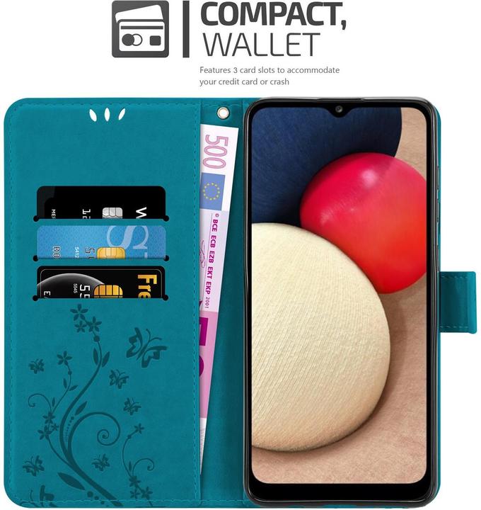 Produktbild Cadorabo Flower Book Cover (Samsung Galaxy A02s)