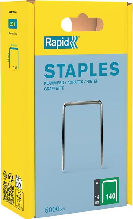 Immagine prodotto Rapid Tipo 140 Morsetto per filo piatto 14 mm (5000 x)