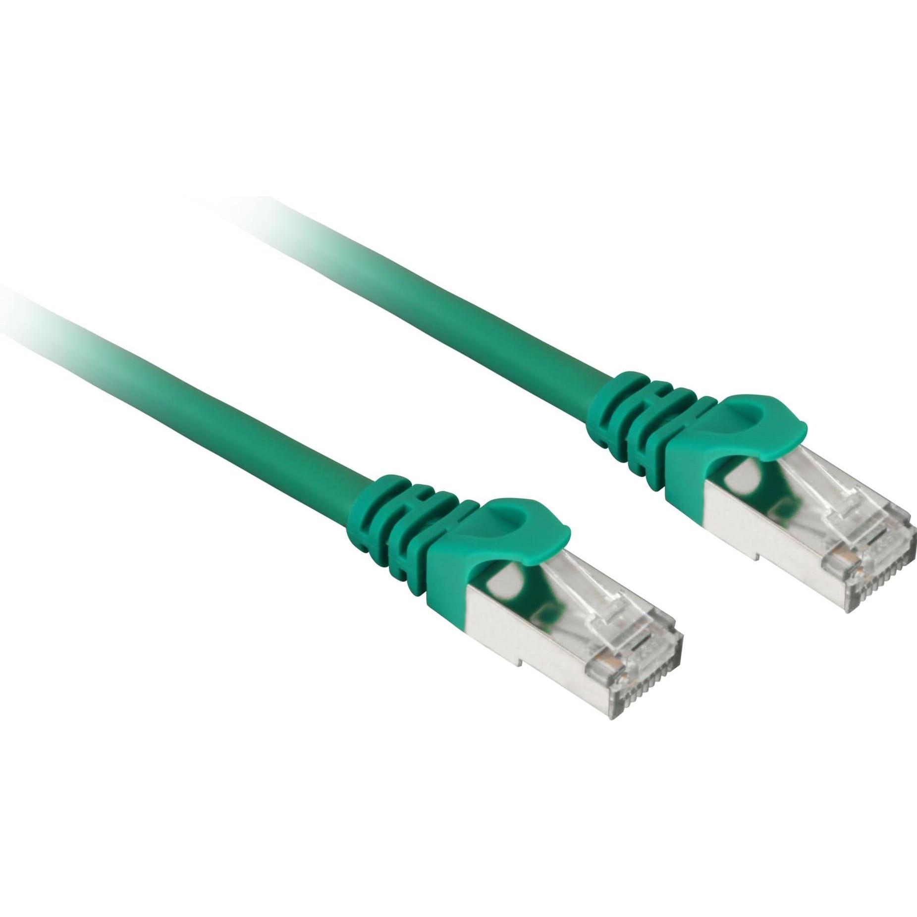 Sharkoon patch network cable SFTP, RJ-45, with Cat.7a raw cable (žalias, 10 meters) (S/FTP, CAT7, 10 m), Netzwerkkabel