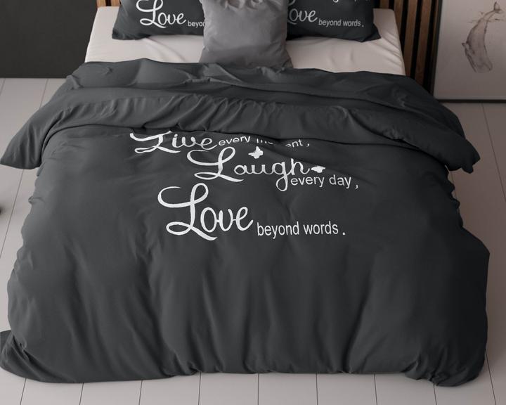 Produktbild Sleeptime Bettbezug Live, laugh and love (Duvetbezug, 140 x 220 cm)