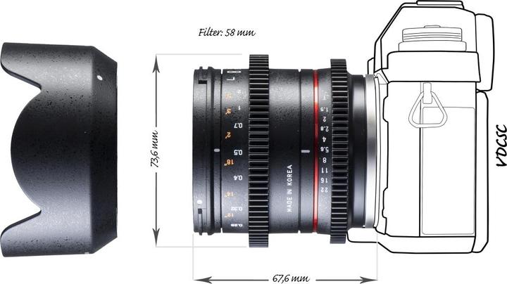 Immagine prodotto Walimex 21/1.5 Video APS-C Sony E (Sony E, APS-C / DX)