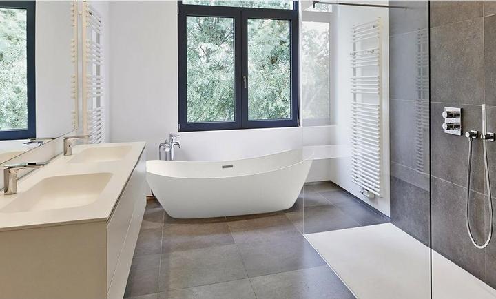 Image du produit PureHaven Baignoire de luxe autoportante en acrylique 170x80cm élégante avec siphon et lumière de protection (200 l, 170 cm, 80 cm)