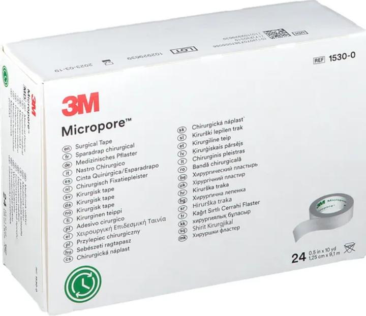 Produktbild 3M MICROPORE WEI 9.10MX1.25CM (24x)
