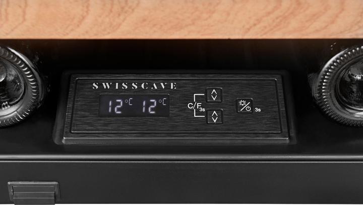 Image du produit Swisscave Cuisine encastré cave à vin 2 zones WLI-90DF, 27-29 bouteilles, bois d'acajou
