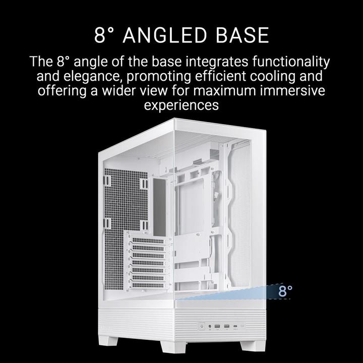 Actual product image ASUS A31 Plus Tg Argb White (mATX, Mini-ITX, ATX)