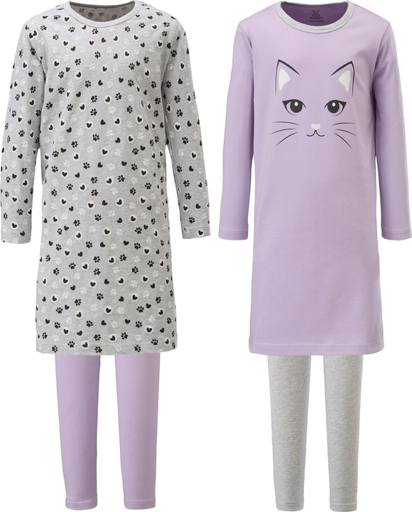 Immagine prodotto Erwin Müller Camicia da notte per bambini con leggings 2-pack (122)