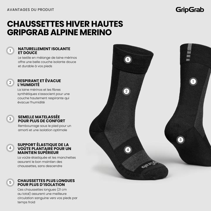 Produktbild GripGrab Winter Merino High Cut Socks (44 - 47)