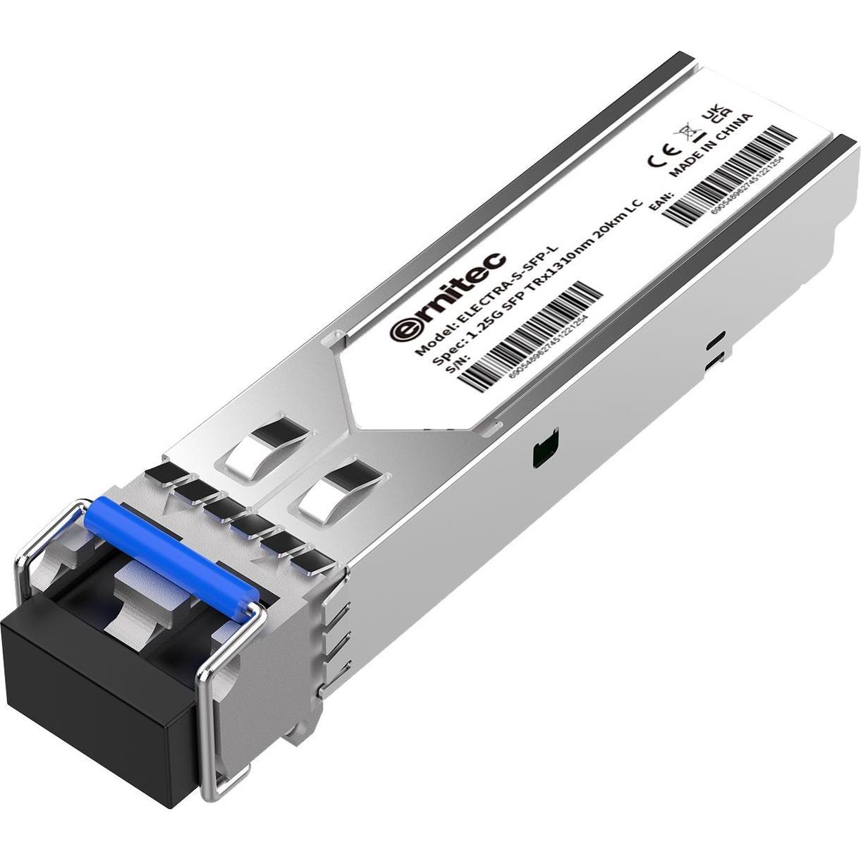 Ernitec Piccolo fattore di forma LC Duplex, Ricetrasmettitore, Argento