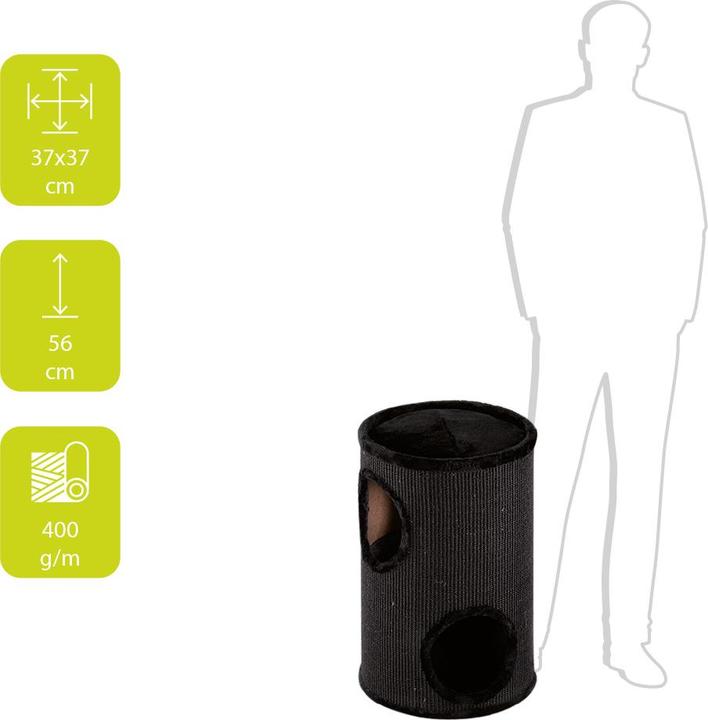 Productafbeelding EBI Trend Cat Dome Everlast Toren 2-Levels (56 cm, Zwart)