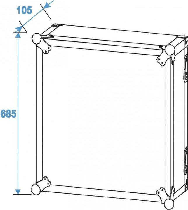 Produktbild Roadinger Verstärkerrack PR-2, 14HE, 47cm Rollen (Verstärker)