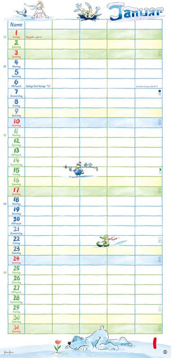 Image du produit Heye Familienplaner 21x45cm 5spaltig (21 x 45 cm)